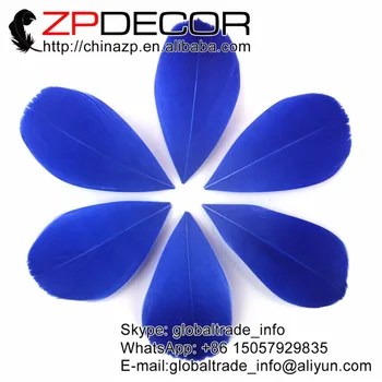 

ZPDECOR 3~7cm 200Pieces/lot Wedding Decoration Gorgeous Royal Blue Trimmed Goose Feather Petal