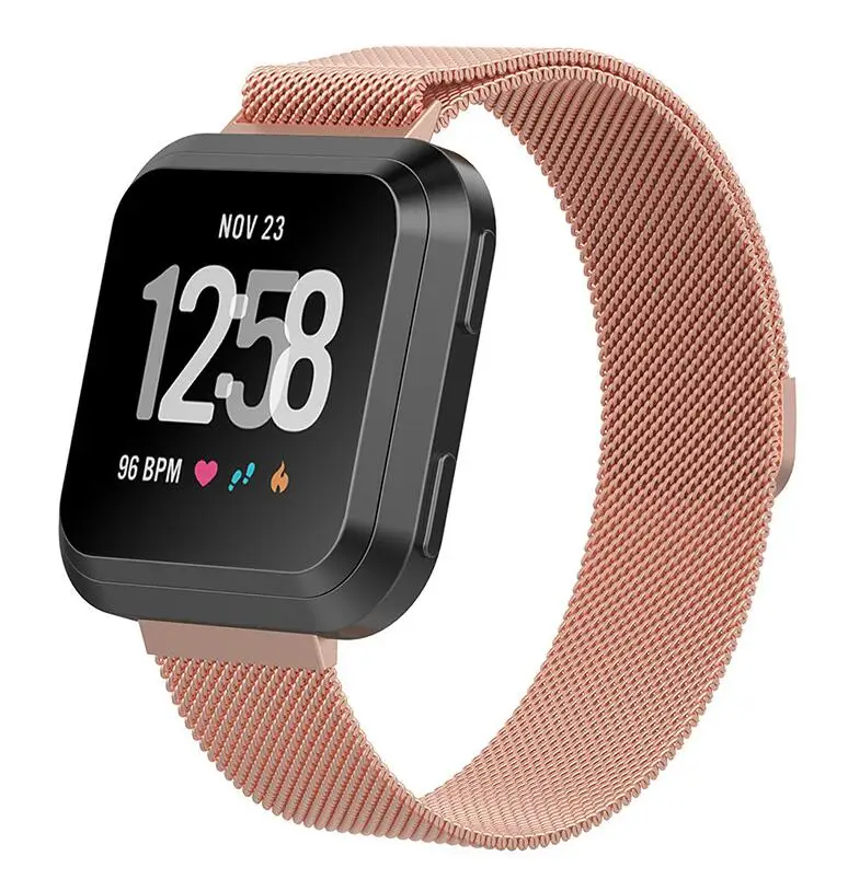 KINGBEIKE Milanese Band for Fitbit Versa Wristwatch Bracelet Stainless steel Business 4 Colors Strap Replacement Watchbands KINGBEIKE Milanese Band for Fitbit Versa Wristwatch Bracelet Stainless steel Business 4 Colors Strap Replacement Watchbands