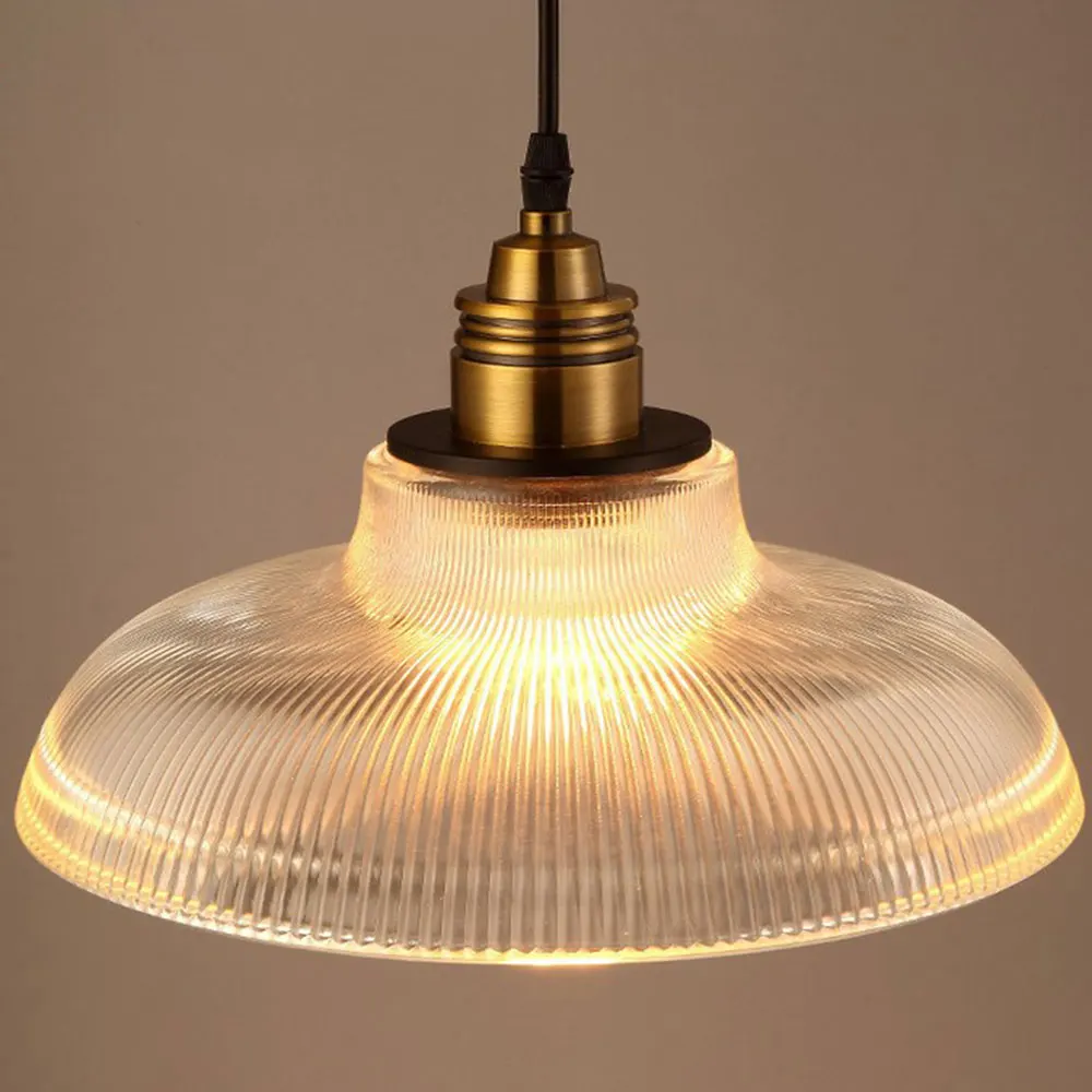Pendant Lights Pendant Lamp Vintage Pendant Lights American Vintage Stripe Pot Cover Glass Pendant Lights Creative Living Room Lamp Simple Restaurant Bar Lamp LED E27 light