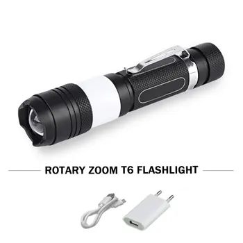 

Rechargeable usb flashlight cree xml t6 cob lantern torch 18650 rechargeable battery led torch waterproof design led flash light