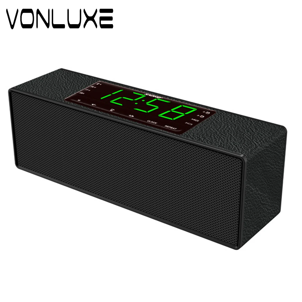 Portable Bluetooth Speaker Wireless Stereo Music Sound Box Support FM Radio Line in TF Time/Alarm Clock altavoz Speakers sardine b1 portable led display wireless bluetooth hands free stereo speaker subwoofer sound box music player with mic fm radio