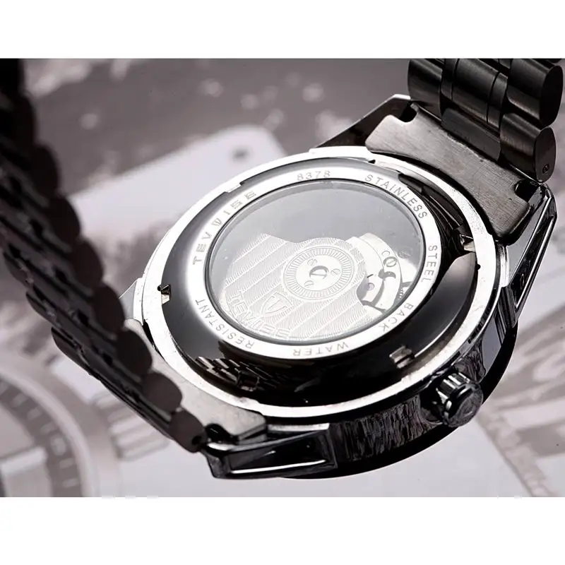 mens watches top brand luxury TEVISE Automatic Winding Tourbillon Mechanical Watch Sport Military Relogio Automatico Masculino