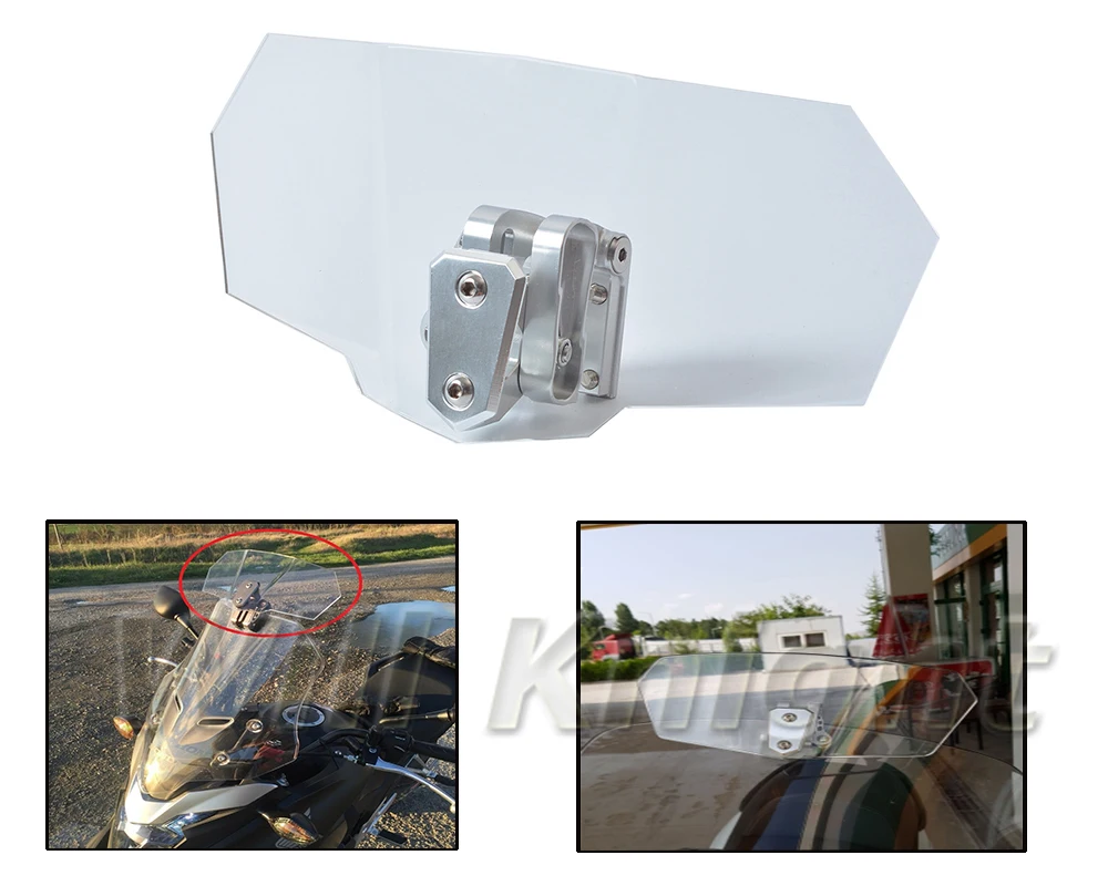 

Universal Risen Windscreen Windshield Spoiler Bracket Set for BMW C Evolution/ 600/ 650 Sport, 650 GT, F650/ ST/ GS/ Dakar/ CS