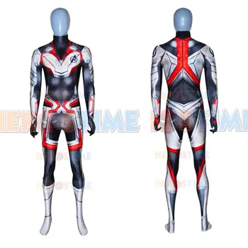 

2019 film Avengers 4 Endgame Quantum Realm Cosplay Costume 3D Print new superhero Iron Man Lycra Bodysuit Custom Made