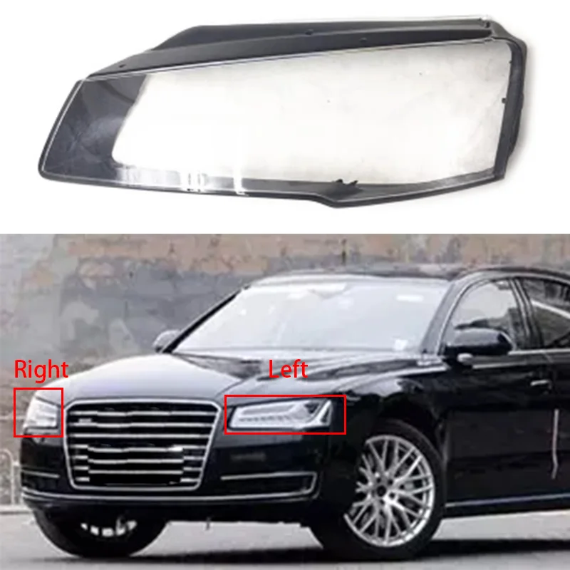 

1pcs Lampshades lamp shell for AUDI A8 D4 2015-2017 headlamps cover transparent lampshade