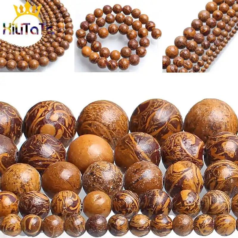 

Natural Elephant Skin Jaspers Stone Beads Round Loose Spacer Beads 15'' 4/6/8/10/12mm For Jewelry Making DIY Bracelets Necklace