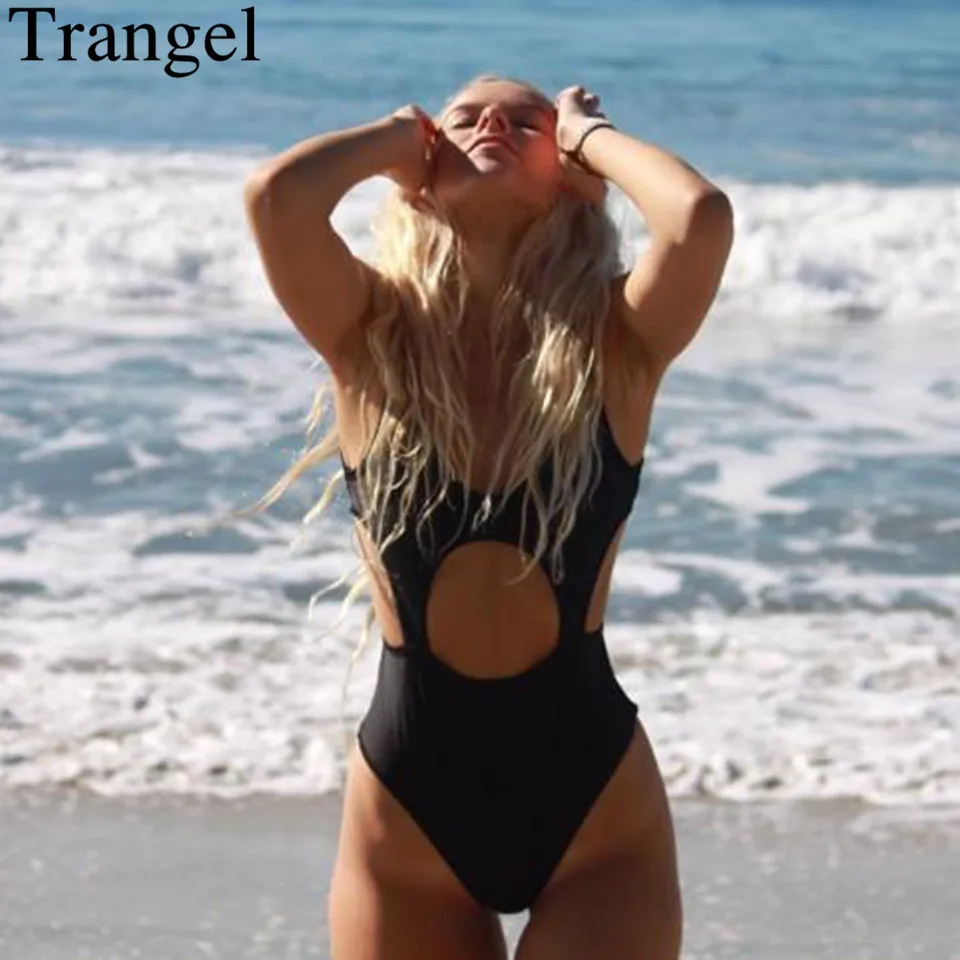 Женский цельный купальник Trangel Цельный с вырезами пляжная одежда|wear womens|wear beachwear