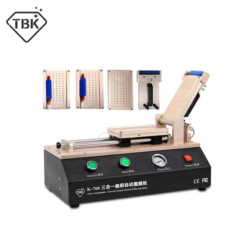 

Newest 3 in 1 TBK-768 Automatic Curved Touch Screen OCA Film Laminating Machine For S6 S7 Edge Plus Laminator for Curved Screen