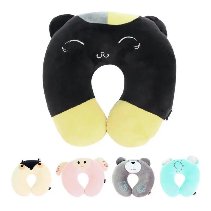 Cute cartoon animal U shaped pillow nap travel pillow memory cotton elastic U pillow mulit color ...