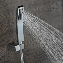 Massivem Messing Platz Chrome Hand Duschkopf Wasserspar Dusche Wasserhahn Bad Zubehör B-1517