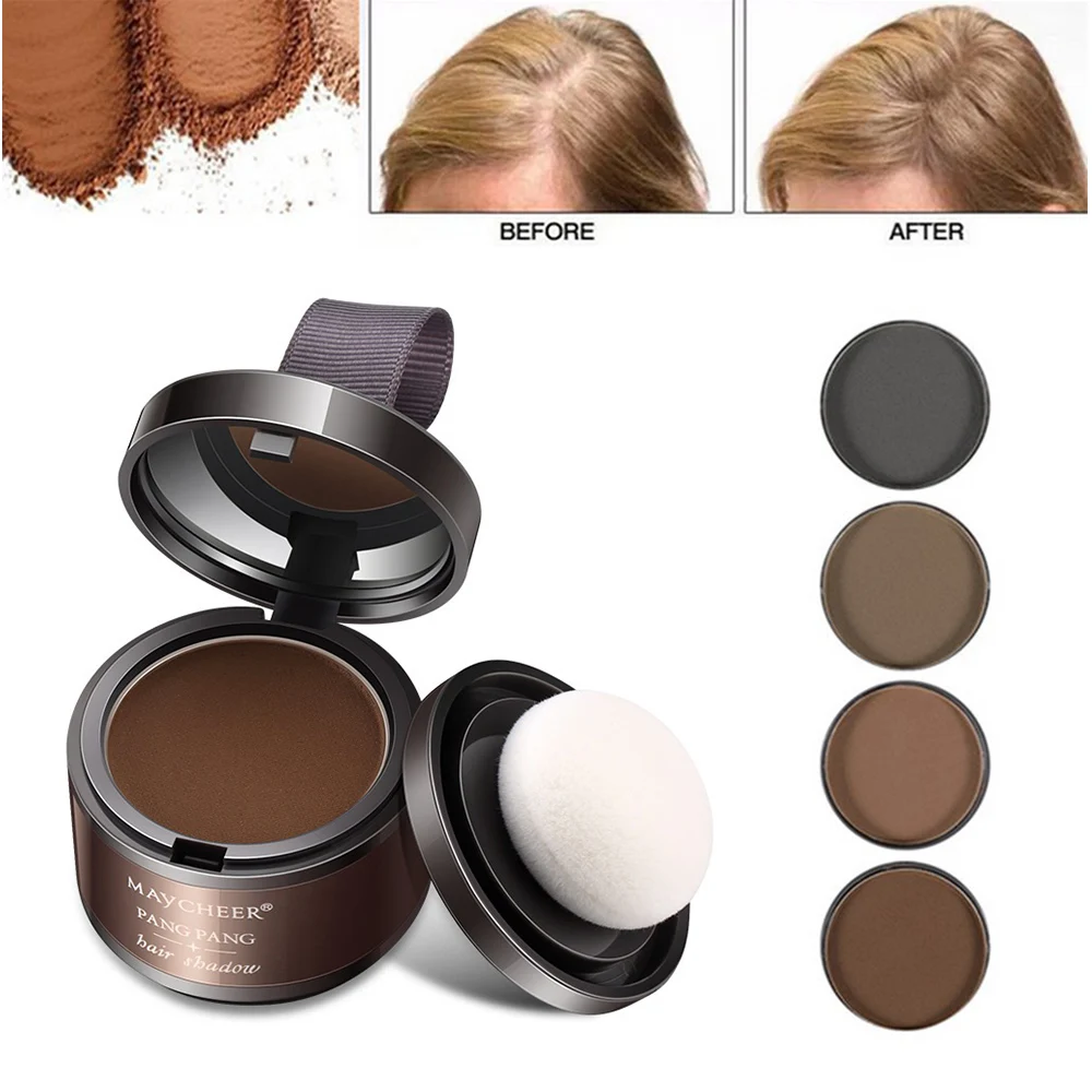 

Natural Instant Hair Line Shadow Powder 4 Color Hair Fluffy Powder Instant Black Root Cover Up Hair Concealer Coverage Protable