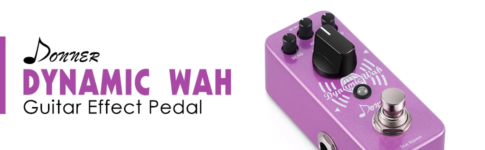 Donner Mini Auto Wah Pedal Dynamic Wah Guitar Effect Pedal In