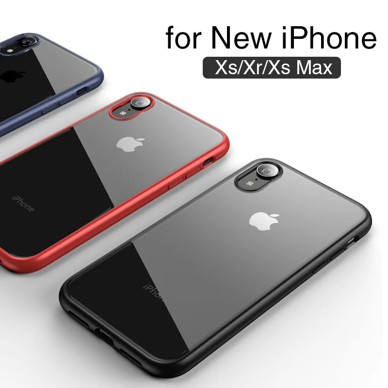 Новое поколение чехол для iPhone Xs прозрачная задняя панель ТПУ бампер Защита