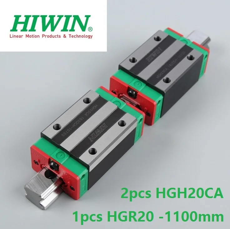 1 шт. 100% Оригинал Hiwin линейный рельс HGR20-L 1100 мм + 2 шт. HGH20CA линейный узкая блок для ЧПУ