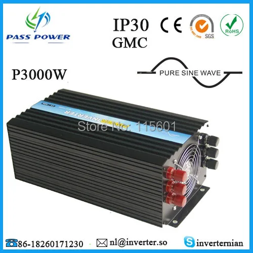 Мягкий старт/высокая частота 24v до 230v 50Hz 3000va 3kw решетки инвертор для солнечной