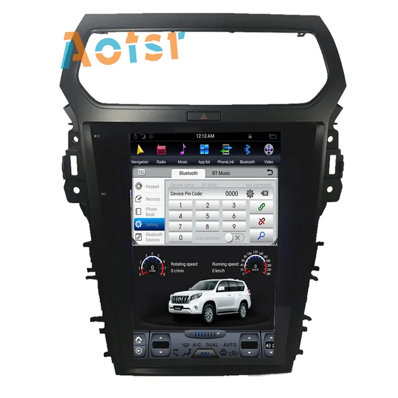 Best BIG Screen Tesla style Android 6.0 car GPS radio stereo For Ford Explorer 2011-2016 automotive gps navigation headunit BT no dvd 5