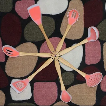 

7-Piece newest Heat-Resistant Cooking Utensil Set Non-Stick Silicone kitchen utensil set high quality silicone utensil set