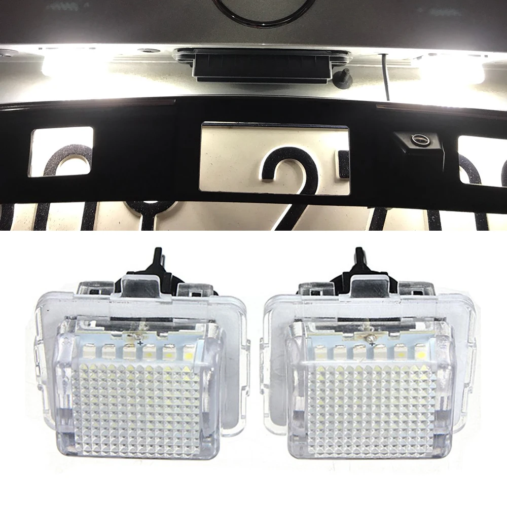 

2Pcs Error Free SMD LED Number License Plate Light Kit for Mercedes W204 W212 C207 C216 W221