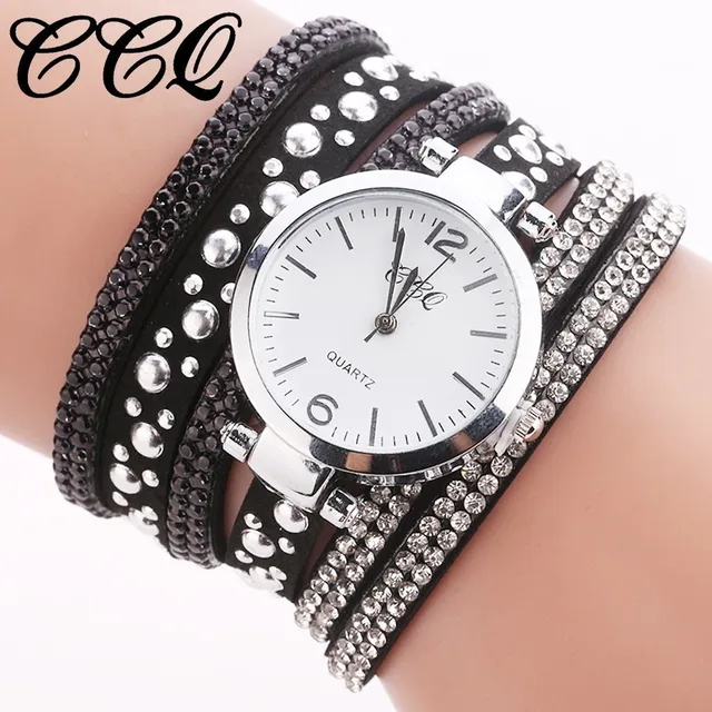 Fashion Women Rhinestone Watch Ladies Luxury Leather Bracelet Watch Casual Women Fashion Women Rhinestone Watch Ladies Luxury Leather Bracelet Watch Casual Women