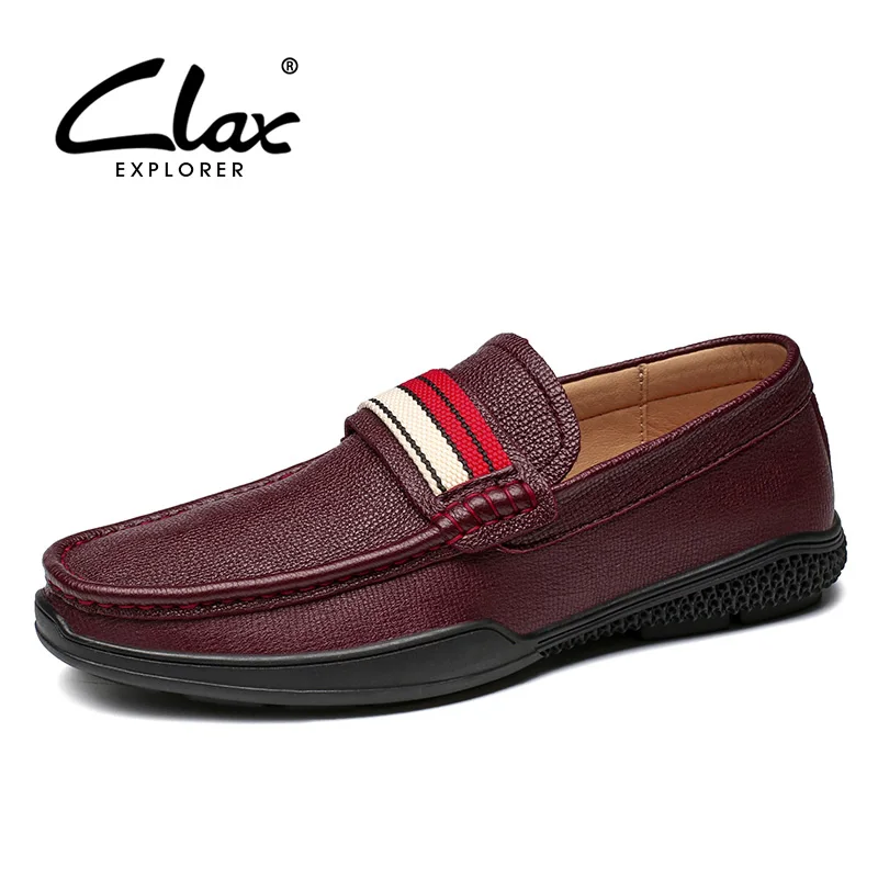 

CLAX Mens Boat Shoes Genuine Leather 2019 Spring Summer Male Casual Leather Shoes Slip on Man's Shoe Loafers Breathable Moccasin