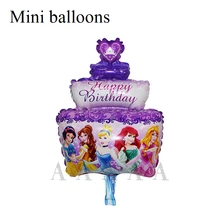 10 шт./партия, мини-Воздушные шары принцессы из фольги, воздушные шары для девочек, воздушные шары с днем рождения вечерние украшения