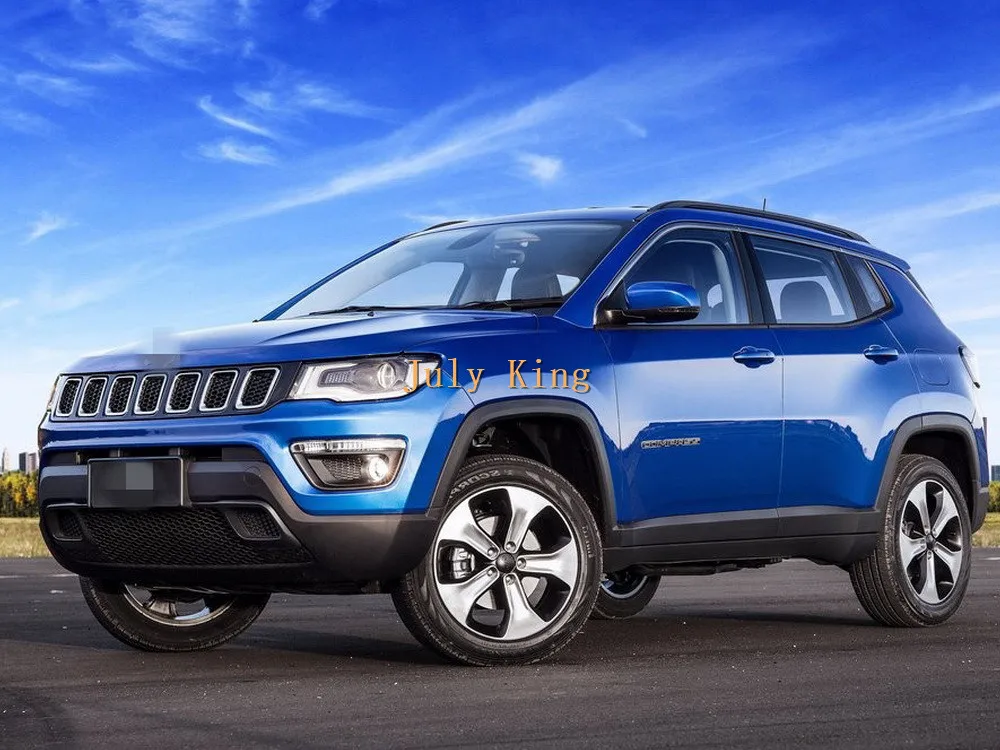 Июля King светодиодный Габаритные огни чехол для Jeep Compass+, светодиодный переднего бампера DRL с желтыми поворотниками света