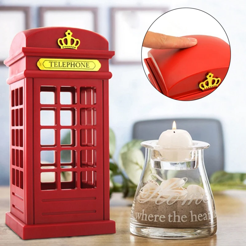 Горячая Регулируемый Ретро лондонская телефонная будка красный ночной Светильник USB Батарея двойного назначения светодиодный настольный светильник для подарка на год