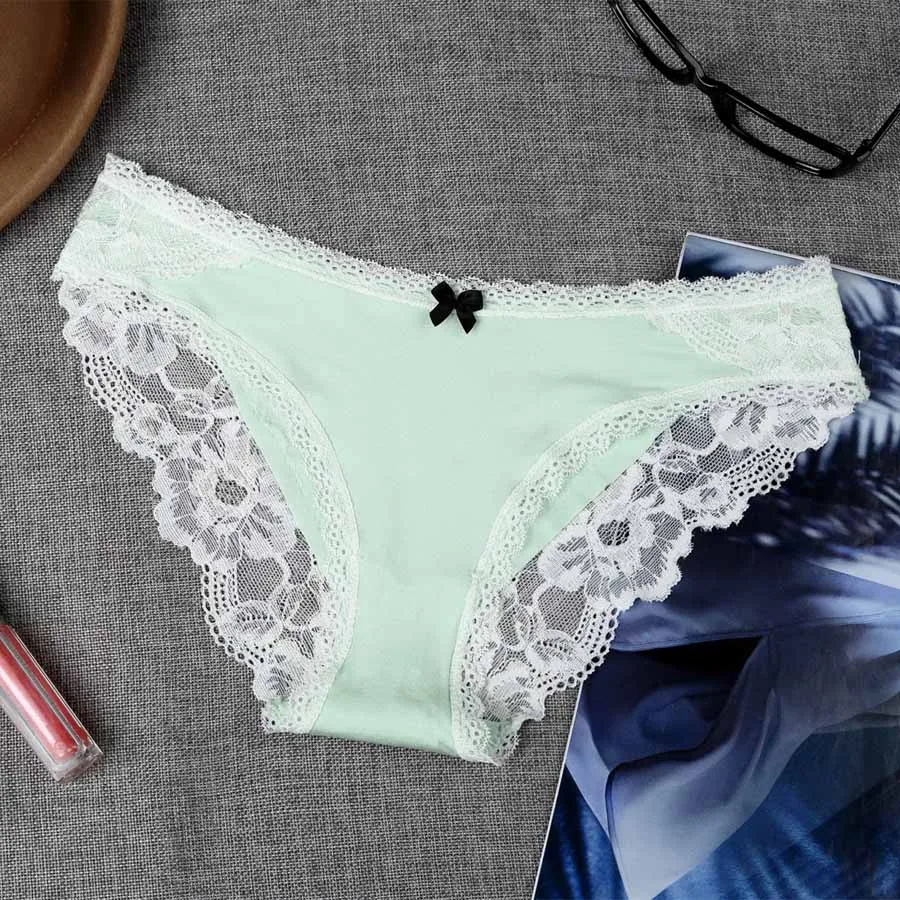 4 pcs New Brand Woman Cotton Cute Panties Vs Love Pink Women Briefs Sexy Lace for Girls Calcinhas Underwear Lingerie Intimates (2)