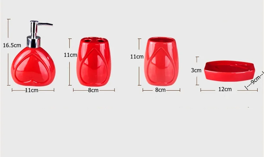 red heart bath set