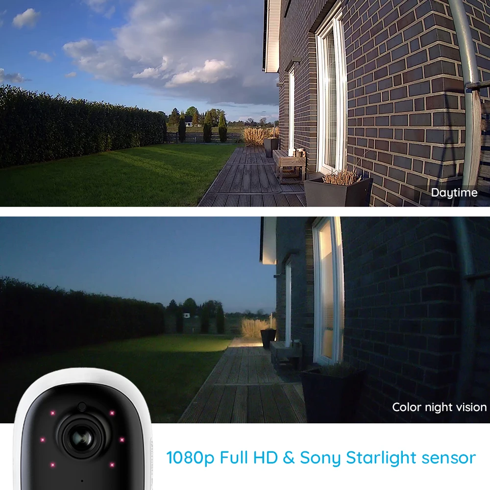 Reolink Argus 2 и камера с солнечной панелью Wi Fi 1080p Full HD угол обзора 130 ° PIR полосная аудио