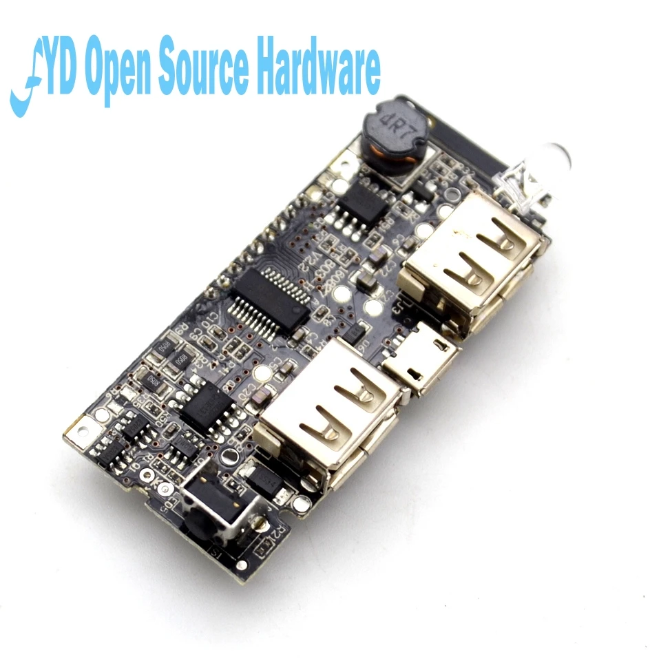 1pcs Mobile power boost DIY18650 lithium battery digital dual USB output charging module with lcd