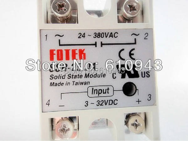 Реле FOTEK SSR-25DA от производителя 25A ssr вход 3-32VDC выход 24-380VAC бесплатная доставка |