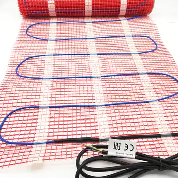 230V 0.5M Wide Electric Underfloor Heating System Under Tile Heating Mat Kits 0.5 1.5 2.5 3.5 4.5 Square Meters + M6 Thermostat