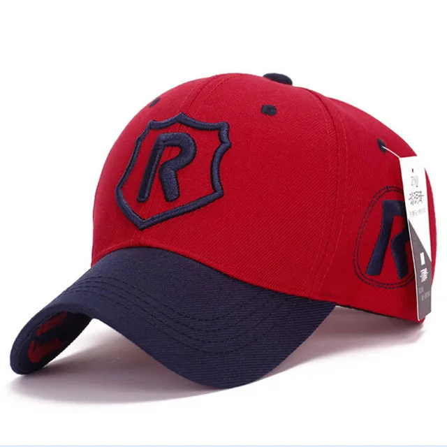 New Fashion Letter R Shield Embroidery Snapback Baseball Cap Hats For