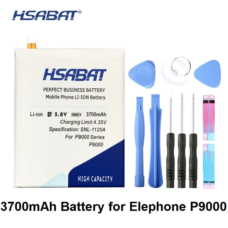 

HSABAT 100% New Larger Capacity 3700mAh Battery for Elephone P9000 for Elephone P9000 Lite free shipping