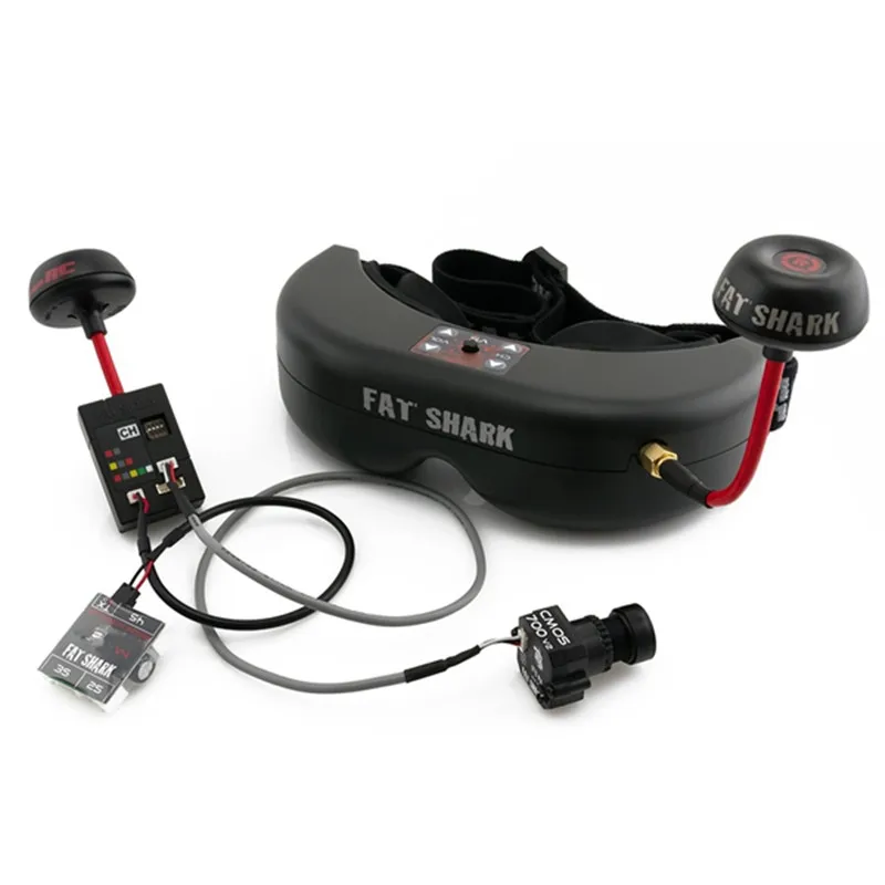 High Quality Fatshark Fat Shark Teleporter V5 5.8G FPV Goggles with Camera Transmitter CE FCC Headset Combo