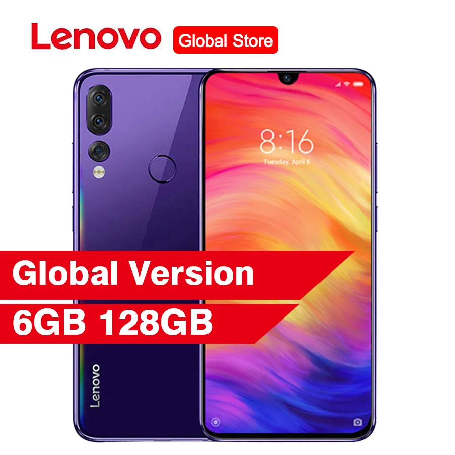 

Global Version Lenovo Z5s 6GB 128GB Snapdragon 710 Octa Core Mobile Phone 6.3'' 16MP+8MP+5MP Triple Rear Cameras Smartphone
