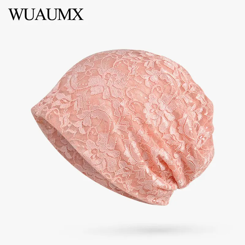 Wuaumx/женские шапки бини на весну и лето фиолетовые многофункциональные тюрбан