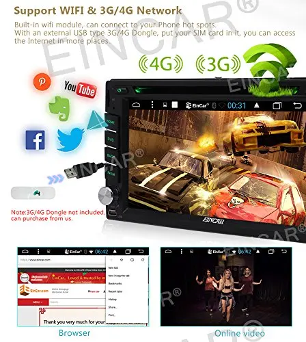 Flash Deal Wireless Backup Camera included! Android 6.0 Car Stereo 2 Din Touch Screen Car DVD Player GPS Navigator Vehicle Radio Headunit 1