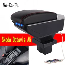 Для Skoda Octavia A5 Yeti подлокотник коробка центральный магазин содержимое коробка для хранения интерьера автомобиля-Стайлинг украшения аксессуары части
