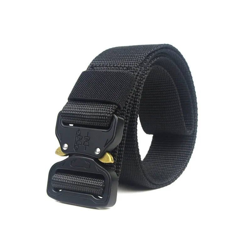 Tactical 120CM Outdoor Military Tactical Belt solid Buckle Nylon Waist Belts Multicam Molle Automatic Buckle Army Belts