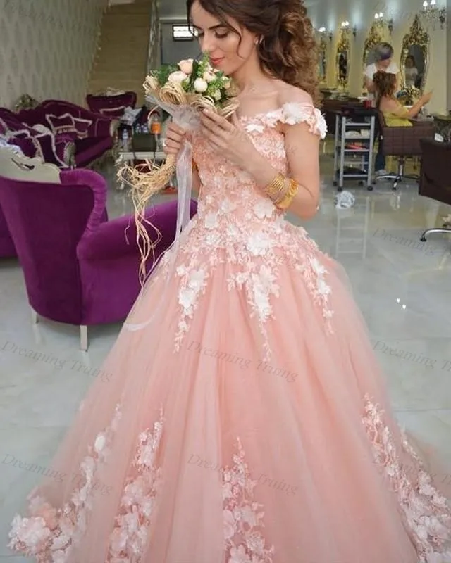 Fabulous Coral Quinceanera Gowns Lace Appliques Ball Gowns