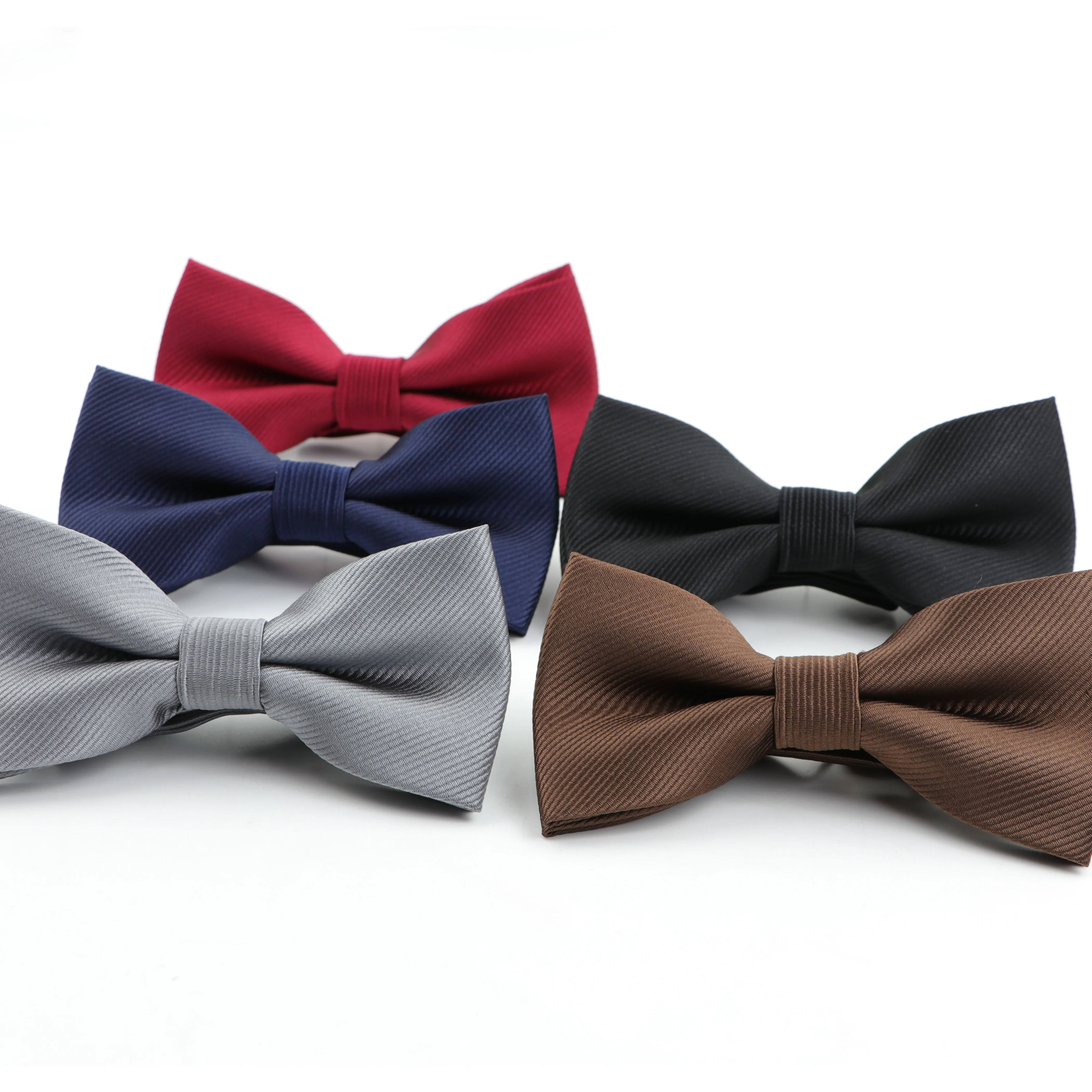 

Classical Solid Fashion Bowties Groom Men Colorful Striped Cravat Grid Male Marriage Butterfly Wedding Bow Ties