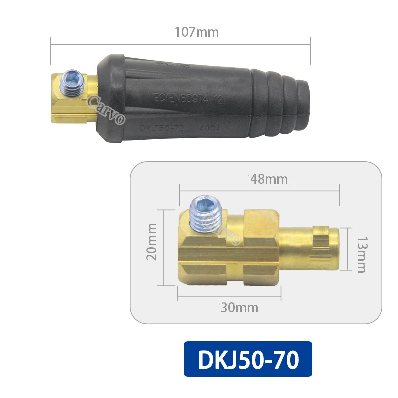 

1PC Europe Male & Female Welding Machine Electric Quick Fitting Connector Socket Plug Adaptors for DKJ50-70/DKJ70-95