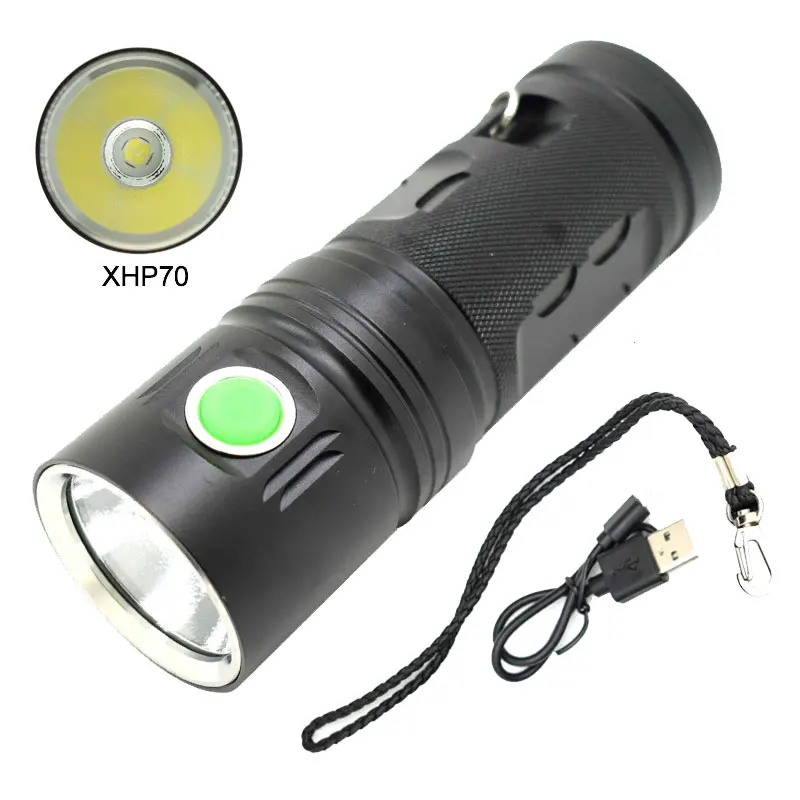 

High Power USB LED Light Rechargeable Flashlight X900 Bicycle 18650 Torch XPH70 Waterproof Flashlights 1000 Lumen Bike Lights