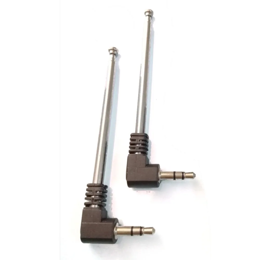 

2pcs FM Radio Antenna Phone Aerial 3.5mm Connector Extensible Aerial HIFI Frequency Modulation Telescopic Antenna 250mm