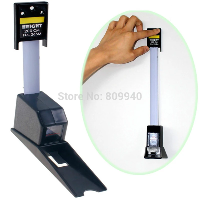 

Dr200cm stadiometer wall mounted height meter Baby growth ruler height measure tape Medical Black color ESTADIMETRO