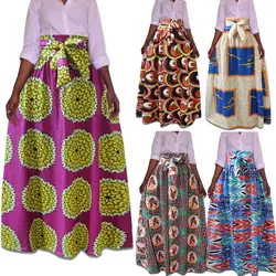 2019 Новое поступление модные стиль Африканский для женщин; большие размеры юбка с принтом M-5XL
