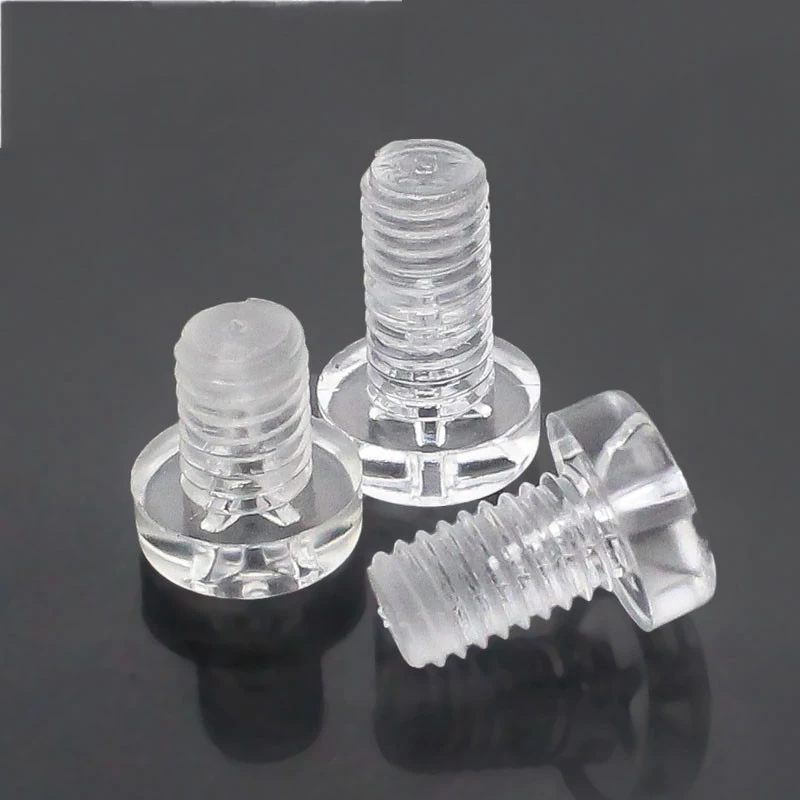 

20PCS-M4*4//6/8/10/12/14/16/18/20 Transparent Screw / Alec Screw / Round Head Plastic Screw / Plastic Screw
