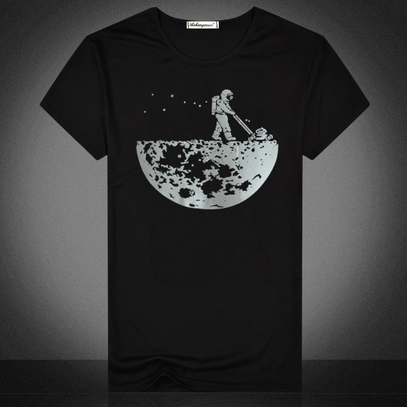 

Summer and autumn printed short sleeve T-Shirt young men's printed lunar Labyrinth creative short-sleeved T-Shirt